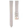 Watch Strap 14 Mm (0.55″) Width, Leather, Gray, Rose Gold-Tone Finish
