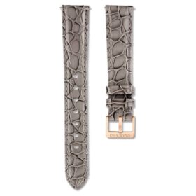 Watch Strap 16 Mm (0.63″) Width, Leather with Stitching, Gray Watch Strap 16 Mm (0.63″) Width, Leather with Stitching, Gray