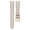 Watch Strap 16 Mm (0.63″) Width, Leather with Stitching, Gray, Rose Gold-Tone Finish Watch Strap 16 Mm (0.63″) Width, Leather with Stitching, Gray, Rose Gold-Tone Finish