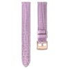 Watch Strap 17 Mm (0.67″) Width, Leather with Stitching, Purple, Rose Gold-Tone Finish